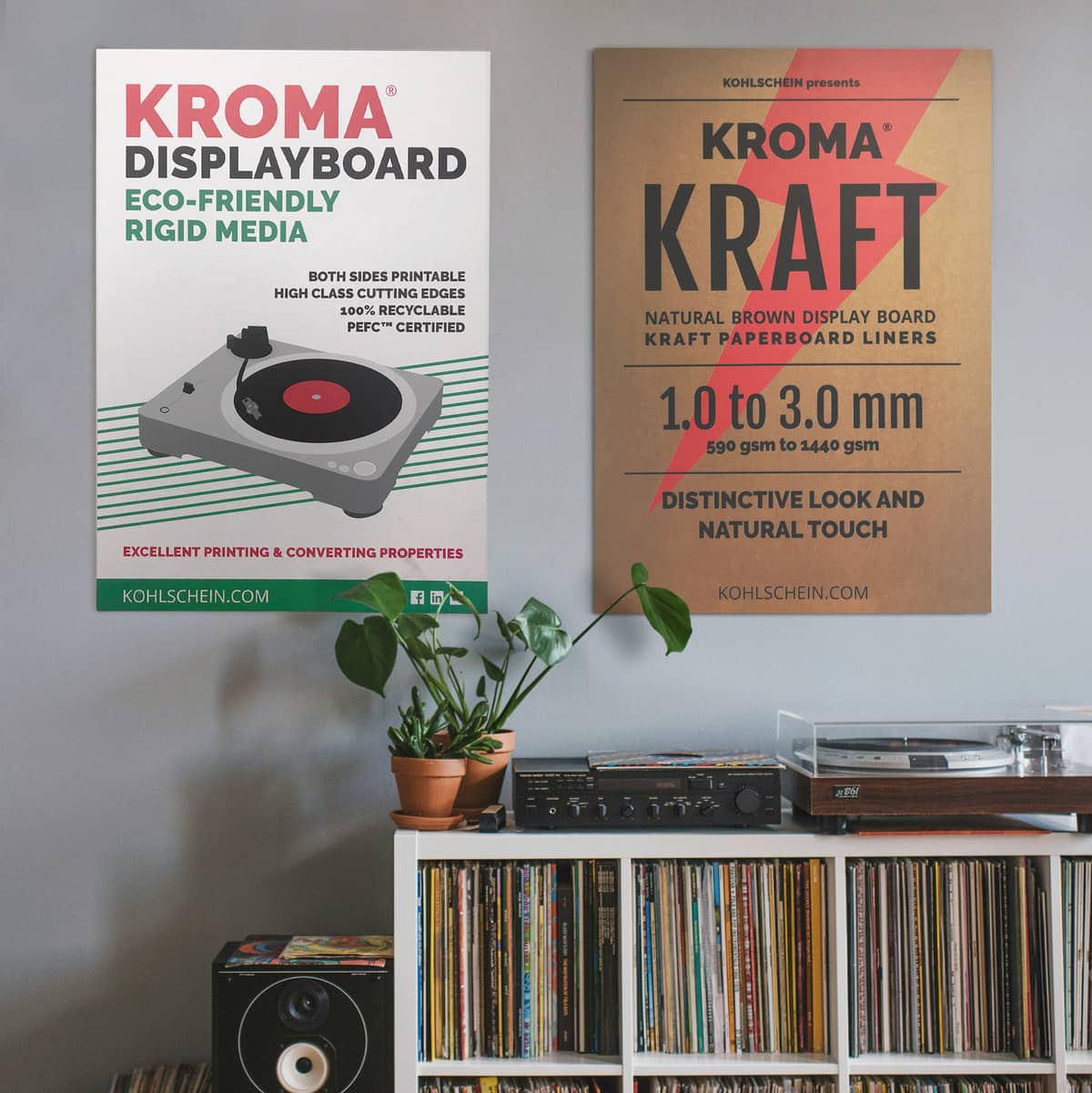 Schilder / Wandplakate aus KROMA Displayboard und KROMA Kraft