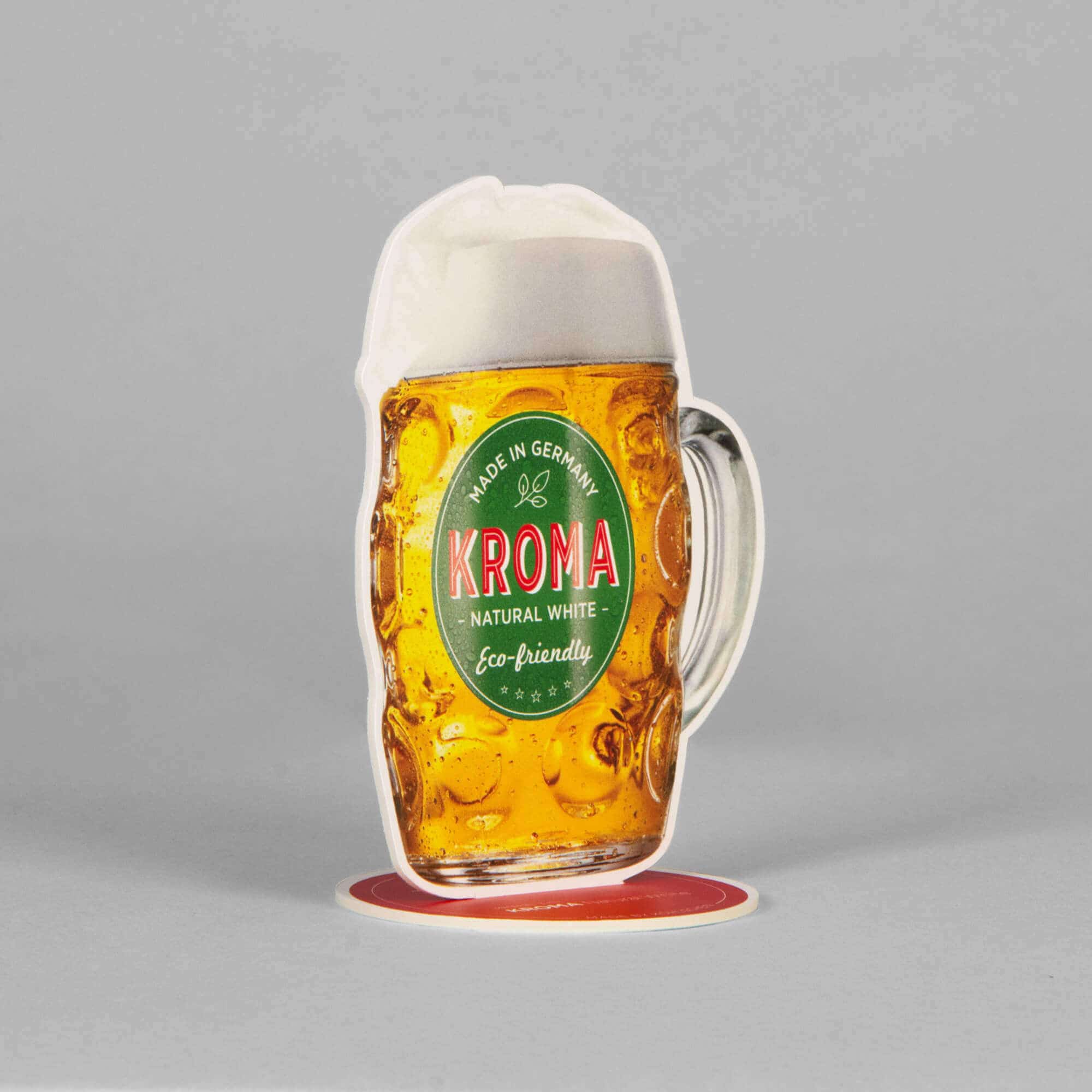 Display beer glass made of KROMA Natural White
