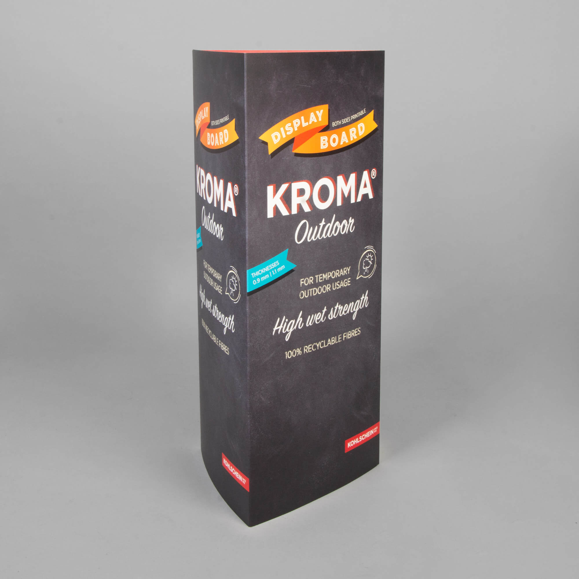 Cardboard KROMA Outdoor application example customer stopper