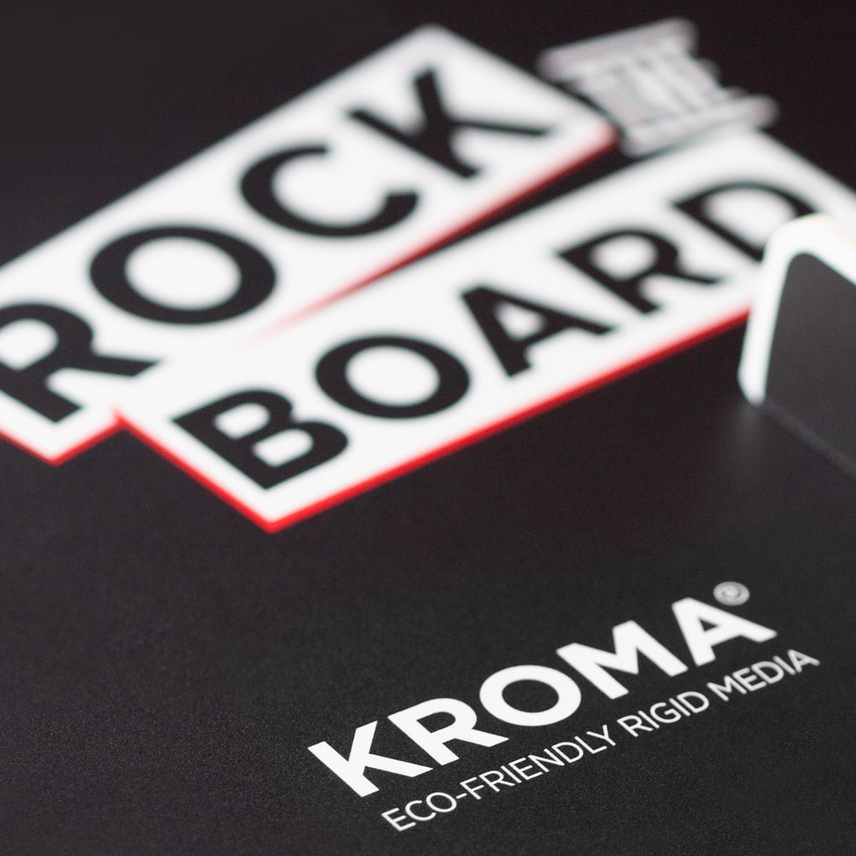 Digitaldruck Nahaufnahme von KROMA Displayboard